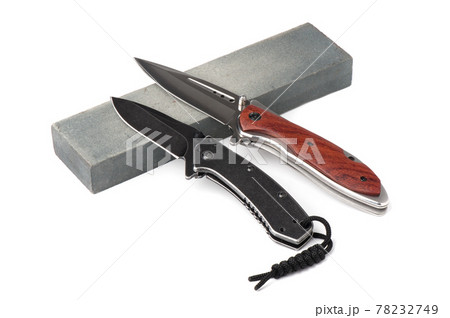 isolate folding knifes over white 78232749