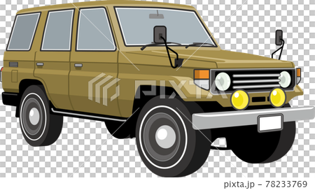 Cute retro SUV four-wheel drive illustration Cute retro SUV four-wheel drive illustration 78233769