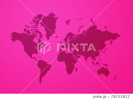 World map on pink wall background World map on pink wall background 78233822