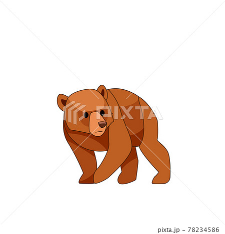 Bear Cub Frightened Cartoon Character Of Baby のイラスト素材