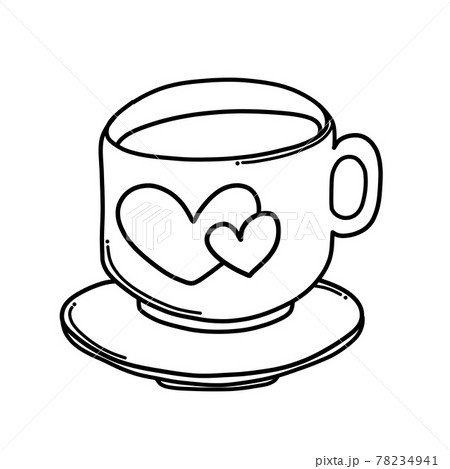 Cup of coffee Doodle vector icon. Drawing sketch illustration hand drawn cartoon line eps10 Cup of coffee Doodle vector icon. Drawing sketch illustration hand drawn cartoon line eps10 78234941