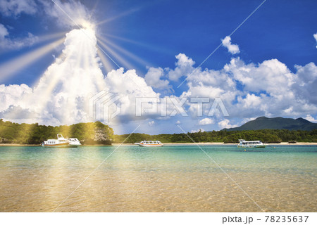 沖縄の美しいサンゴ礁の海 沖縄の美しいサンゴ礁の海 78235637