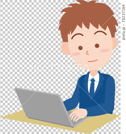 操作膝上型計算機的男學生 操作膝上型計算機的男學生 78237164