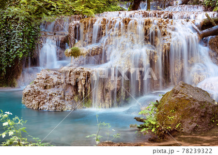 Turquoise water of Krushuna waterfalls, Bulgaria Turquoise water of Krushuna waterfalls, Bulgaria 78239322