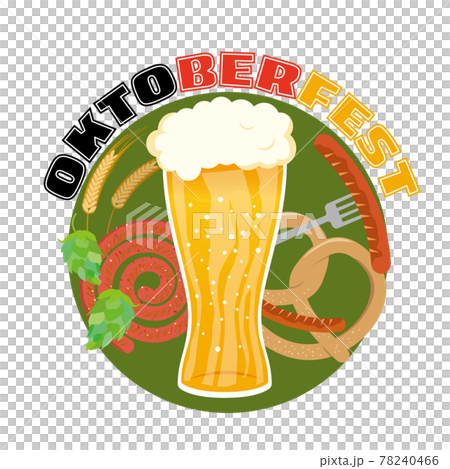 ビール祭りやオクトーバーフェストのイラスト素材のイラスト素材