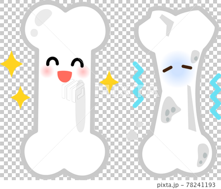 健康な骨と脆い骨のキャラクター 78241193