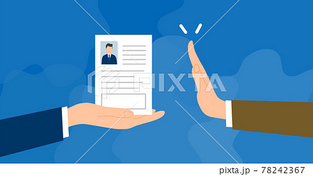 履歴書を断る採用担当、シンプルなイメージイラスト、ベクター 履歴書を断る採用担当、シンプルなイメージイラスト、ベクター 78242367