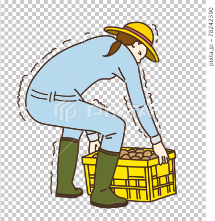 農作業 荷物 荷造り ダンボール かご 畑仕事 イラスト 女性 農作業 荷物 荷造り ダンボール かご 畑仕事 イラスト 女性 78242390