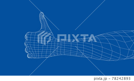 Thumb up hand sign. Vector Thumb up hand sign. Vector 78242893
