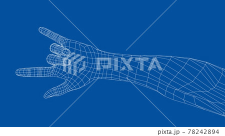 Hand in rock n roll sign. Vector Hand in rock n roll sign. Vector 78242894