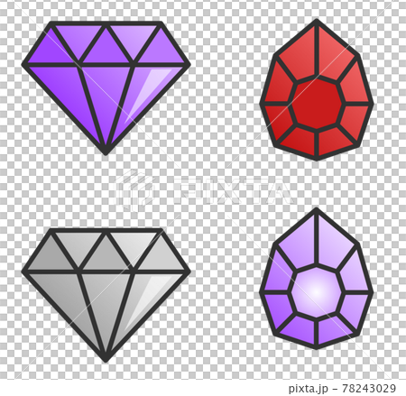 按閃亮珠寶類型分類的插圖 78243029