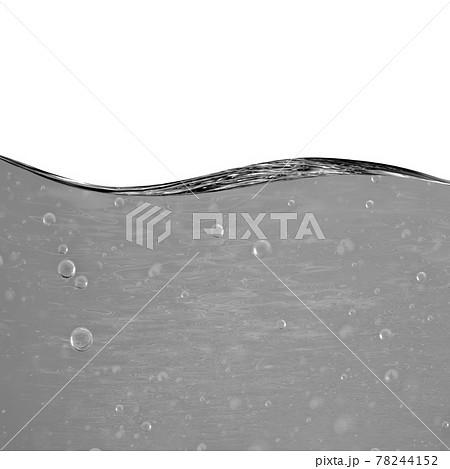 Liquid black and white wave line. black-and-white bubbles of air Liquid black and white wave line. black-and-white bubbles of air 78244152