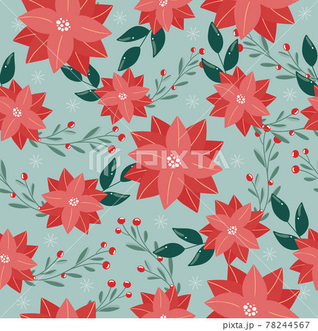 Happy New Year and Merry Christmas seamless pattern. Vector illustration. 78244567