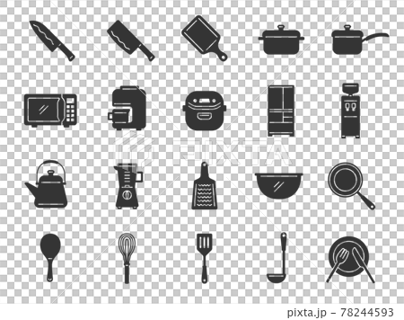Illustration set of kitchen goods 78244593