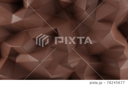 Abstract faceted triangular geometric chocolate background 78245677