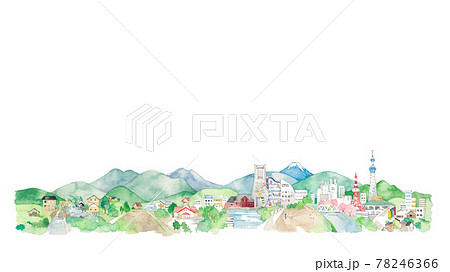 東京と横浜と里山の風景 78246366