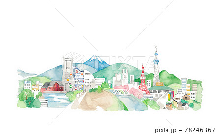 東京と横浜の風景 78246367
