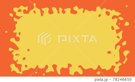 An amorphous yellow spot on orange background. Vector illustration, design template for poster or banner. 78246650