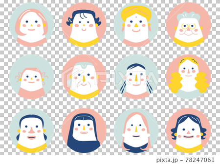 世界の人々の笑顔 女性 イラスト素材 のイラスト素材 世界の人々の笑顔 女性 イラスト素材 のイラスト素材