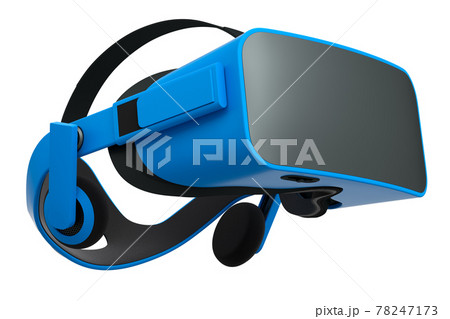 Virtual blue reality glasses isolated on white background. 3d rendering Virtual blue reality glasses isolated on white background. 3d rendering 78247173