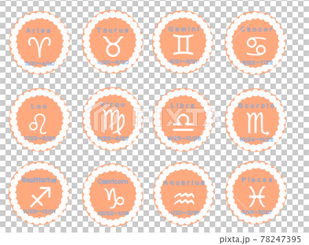 モコモコリング12星座アイコンセット 78247395