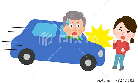 交通事故 女性と接触 イラストのイラスト素材 7479 交通事故 女性と接触 イラストのイラスト素材 7479