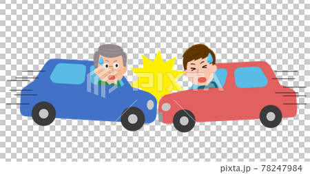 衝突事故を起こす自動車同士 イラスト 衝突事故を起こす自動車同士 イラスト 78247984