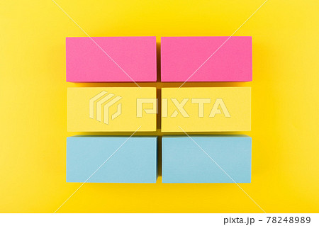 Pansexual flag made of pink, yellow and blue blocks. Symbol of pansexual community 78248989