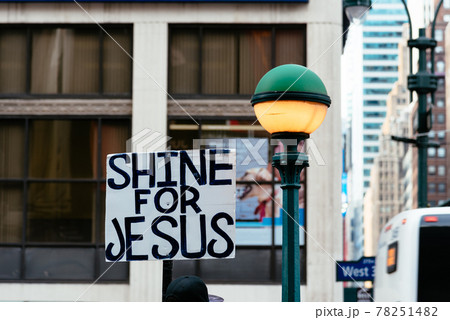Banner with the text Shine for Jesus in New York Banner with the text Shine for Jesus in New York 78251482