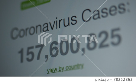 Coronavirus pandemic statistics on screen. Number of Covid 19 cases rising. Map data showing increasing numbers of Corona virus pandemic infected cases. international statistics. Health care concept. Coronavirus pandemic statistics on screen. Number of Covid 19 cases rising. Map data showing increasing numbers of Corona virus pandemic infected cases. international statistics. Health care concept. 78252862