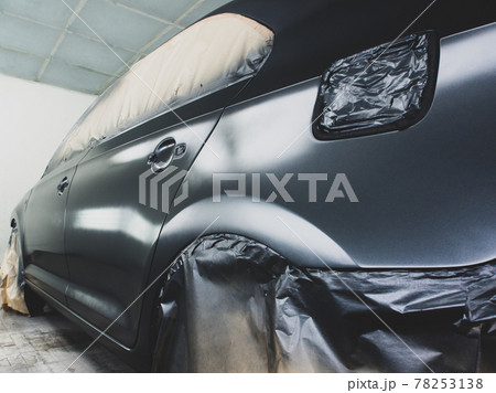 Stage of application of car paint.Car repair technology 78253138
