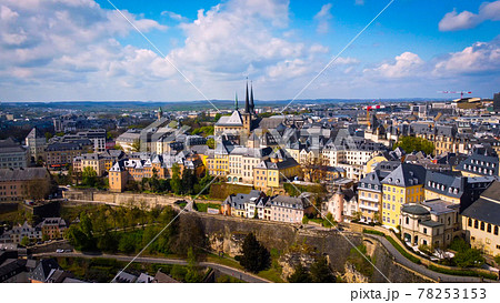 The historic buildings in the city of Luxemburg from above The historic buildings in the city of Luxemburg from above 78253153