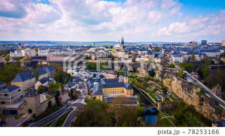 Amazing view over the city of Luxemburg from above 78253166