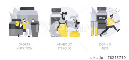 Sports supplements abstract concept vector illustrations. Sports supplements abstract concept vector illustrations. 78253750