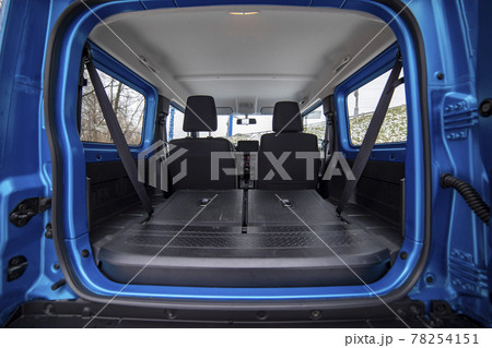 open car trunk with seats folded into flat flor of suv crossover open car trunk with seats folded into flat flor of suv crossover 78254151