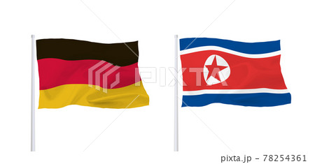 ドイツと北朝鮮の国旗 ドイツと北朝鮮の国旗 78254361