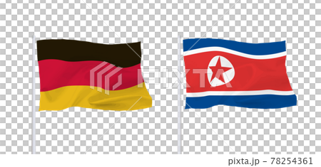 ドイツと北朝鮮の国旗 ドイツと北朝鮮の国旗 78254361