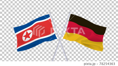 Flags of Germany and North Korea Flags of Germany and North Korea 78254363