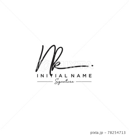 Letter NK Signature Logo Template Vector Letter NK Signature Logo Template Vector 78254713