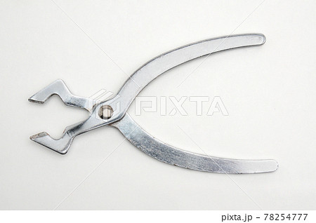 Metal sugar cutters on white background Metal sugar cutters on white background 78254777