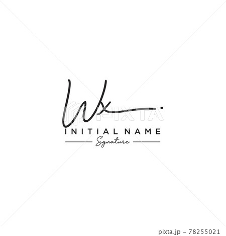 Letter WX Signature Logo Template Vector 78255021