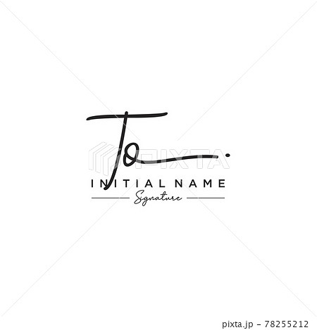 Letter TO Signature Logo Template Vector Letter TO Signature Logo Template Vector 78255212