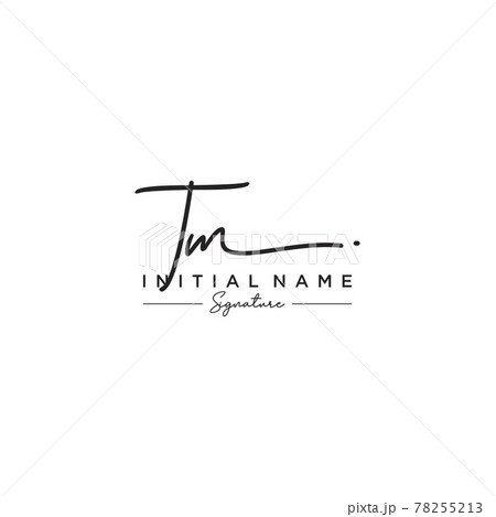 Letter TM Signature Logo Template Vector Letter TM Signature Logo Template Vector 78255213