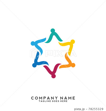People, community, creative hub, social connection icons and logo 78255329