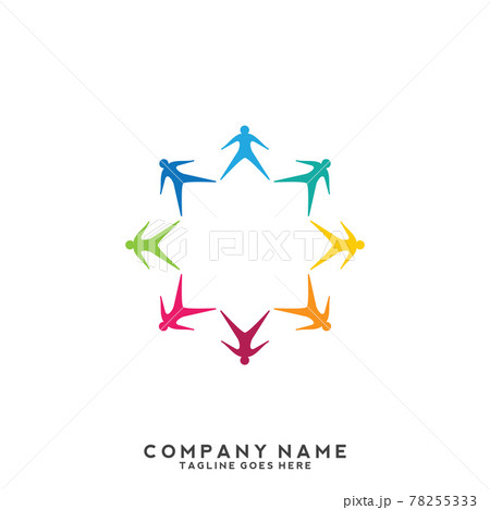 People, community, creative hub, social connection icons and logo 78255333