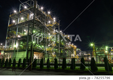 光芒の楼閣 大竹市工場夜景 光芒の楼閣 大竹市工場夜景 78255796