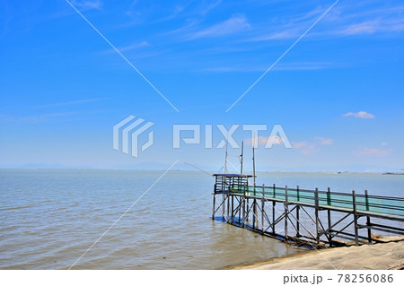 夏めく有明海 青い空と雲 夏めく有明海 青い空と雲 78256086
