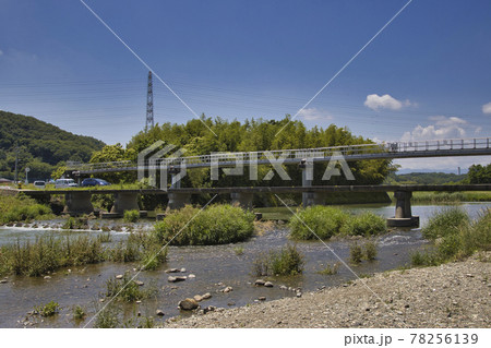 埼玉の沈下橋（冠水橋）稲荷橋・都幾川　埼玉県東松山市 78256139