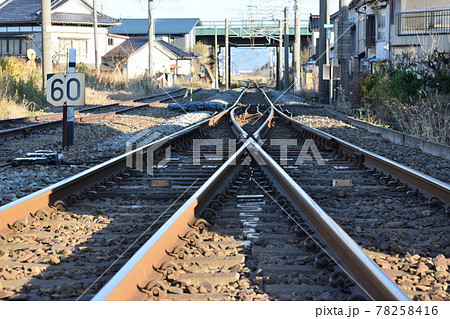 鉄道線路の分岐ポイント 78258416
