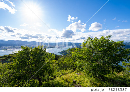 東北地方宮城県気仙沼市亀山展望台から大島の絶景 78258587